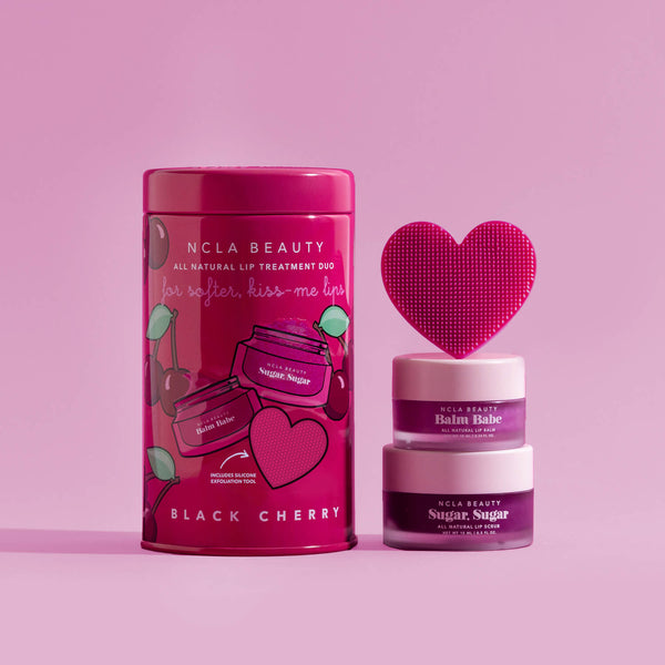 NCLA Beauty Black Cherry Lip Care Set + Lip Scrubber  at Glorious Beauty