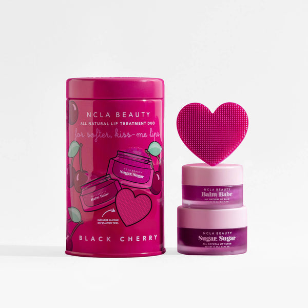 NCLA Beauty Black Cherry Lip Care Set + Lip Scrubber  at Glorious Beauty