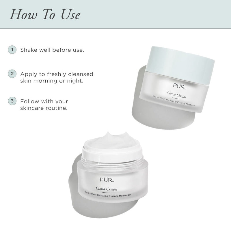 PÜR Cloud Cream Gel-to-Water Hydrating Essence Moisturiser  at Glorious Beauty