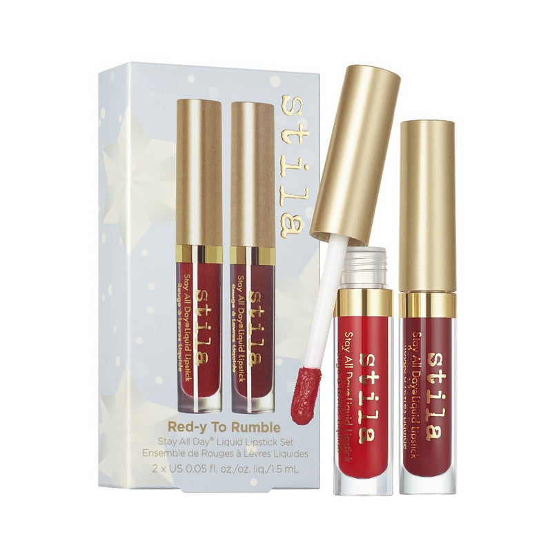 Stila Snow Angels Stay All Day® Liquid Lipstick Duo Red-y to Rumble at Glorious Beauty