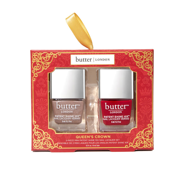 butter LONDON UK Queen's Crown Patent Shine 10X Mini Nail Lacquers Set (LBHW)  at Glorious Beauty