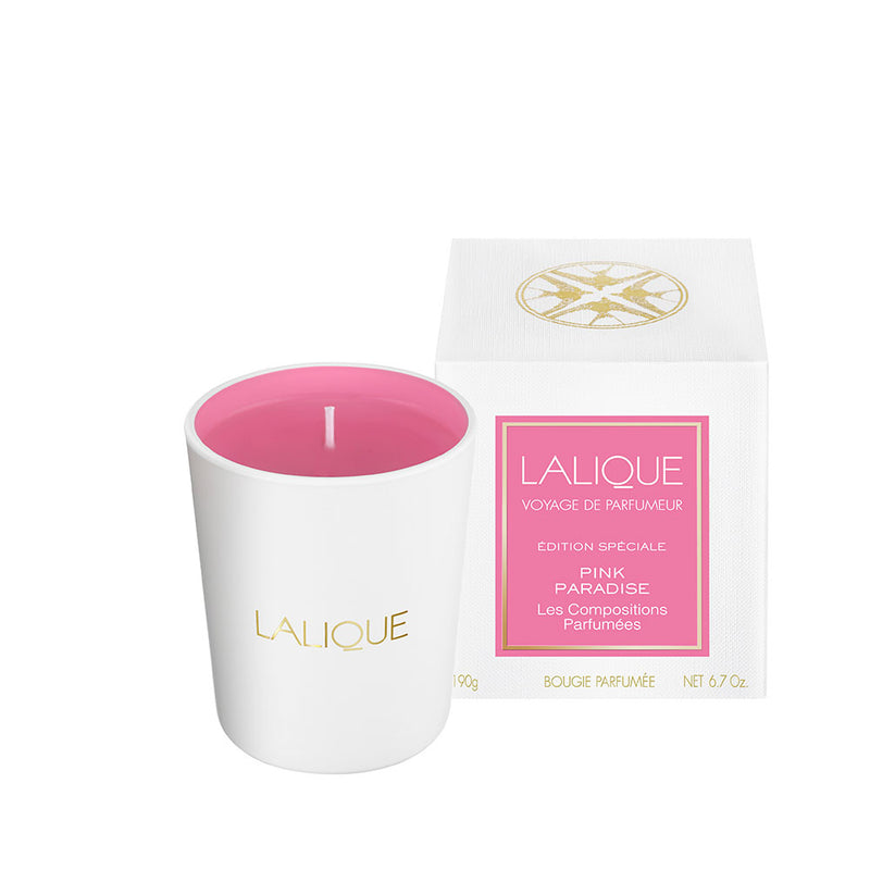 Lalique Lalique Les Compositions Parfumées Pink Paradise Candle  at Glorious Beauty